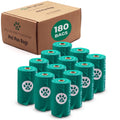 180 sacchetti biodegradabili per escrementi di animali domestici a base vegetale - 12 rotoli